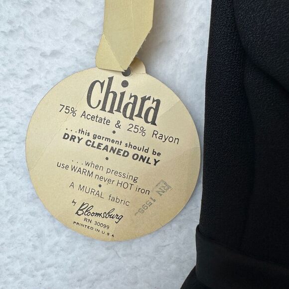 Chiara by Bloomsburg Crepe Vtg Dress Sz 11 Zip Up Front Goth Steampunk Unique - Picture 11 of 14